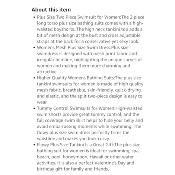 CURVAGILE - 4X Black Ruffled Tankini Swim Top (Top Only) - Picture 8 of 10